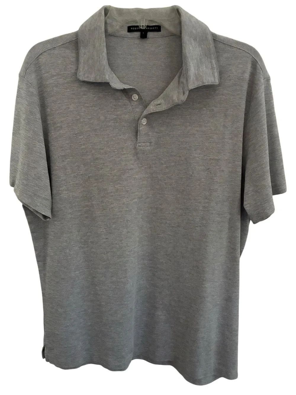 Robert Barakett Heather Gray Polo - Short Sleeve Mens Size L